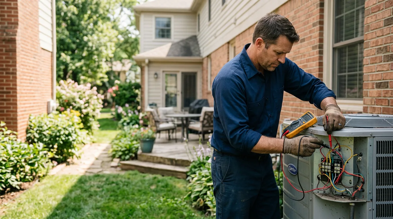 HVAC technician working near Clinton, UT